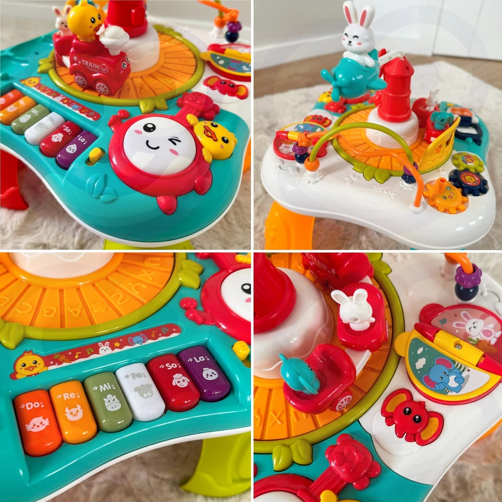 WOOPIE BABY 2 in 1 interaktyvus edukacinis stalas pianino garsai