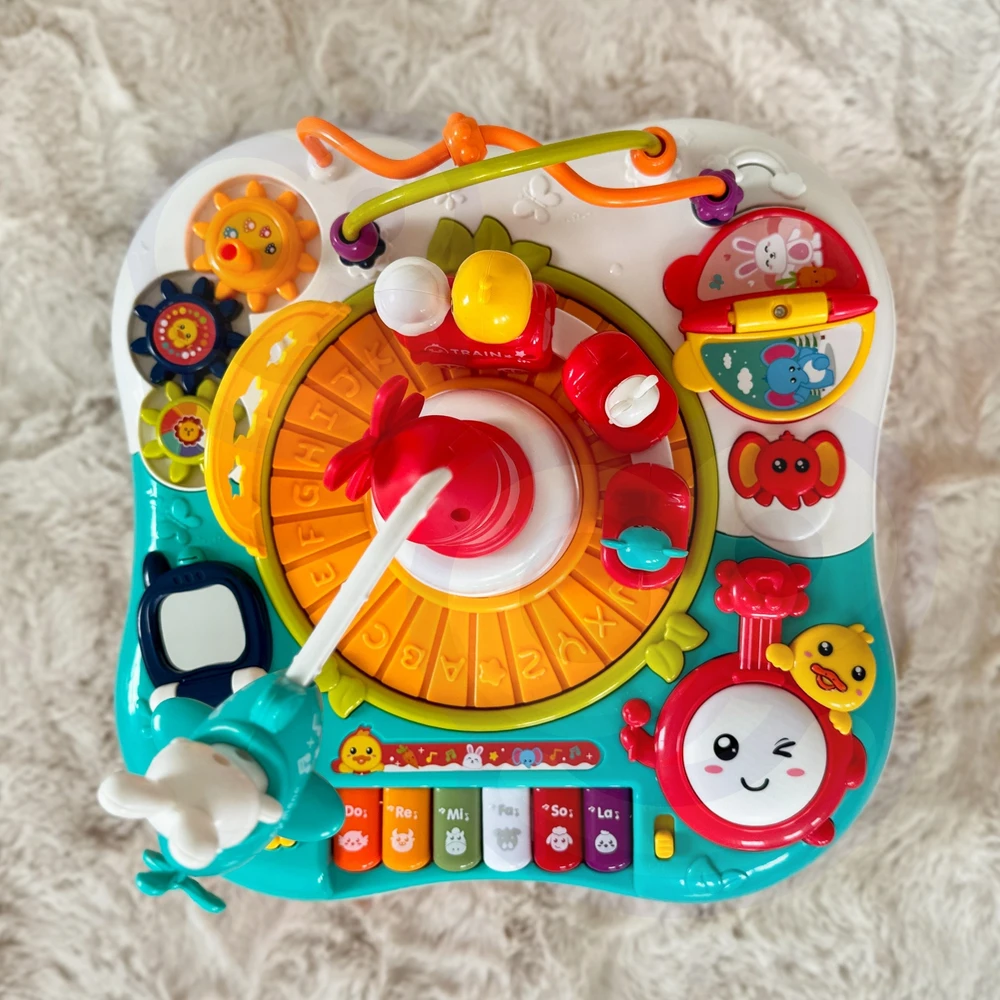 WOOPIE BABY 2 in 1 interaktyvus edukacinis stalas pianino garsai