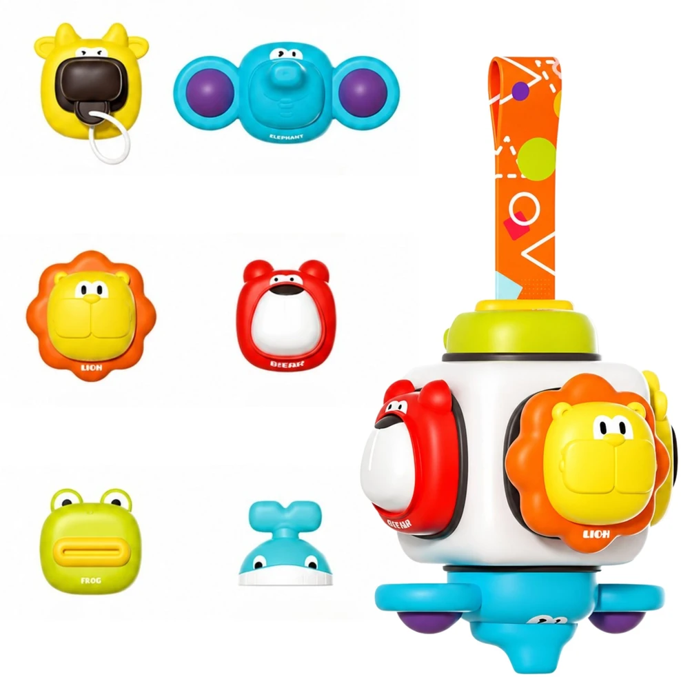 WOOPIE BABY 6 in 1 sensorinis kubas Gyvūnai