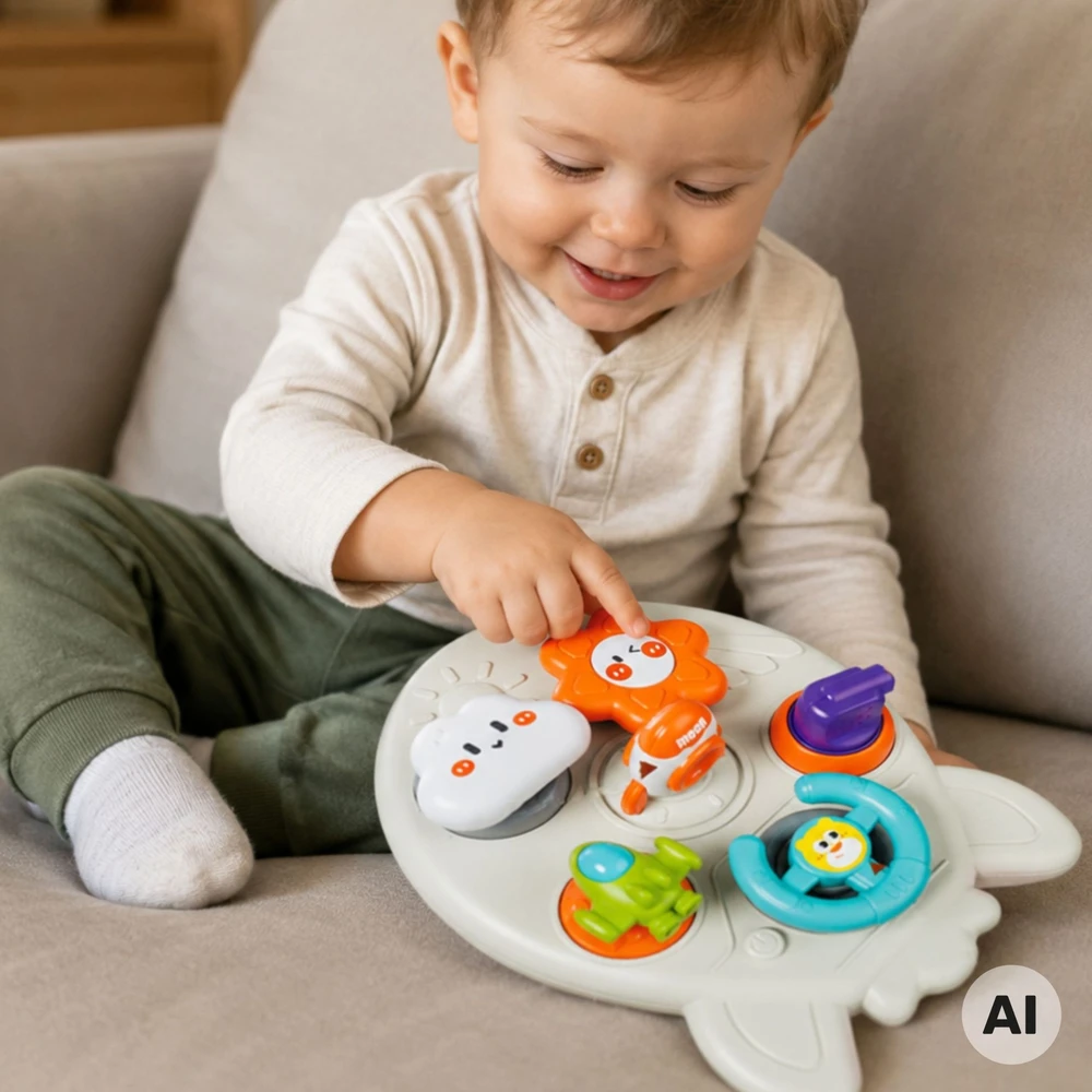 WOOPIE BABY 7-in-1 Educational Rocket Activity Board