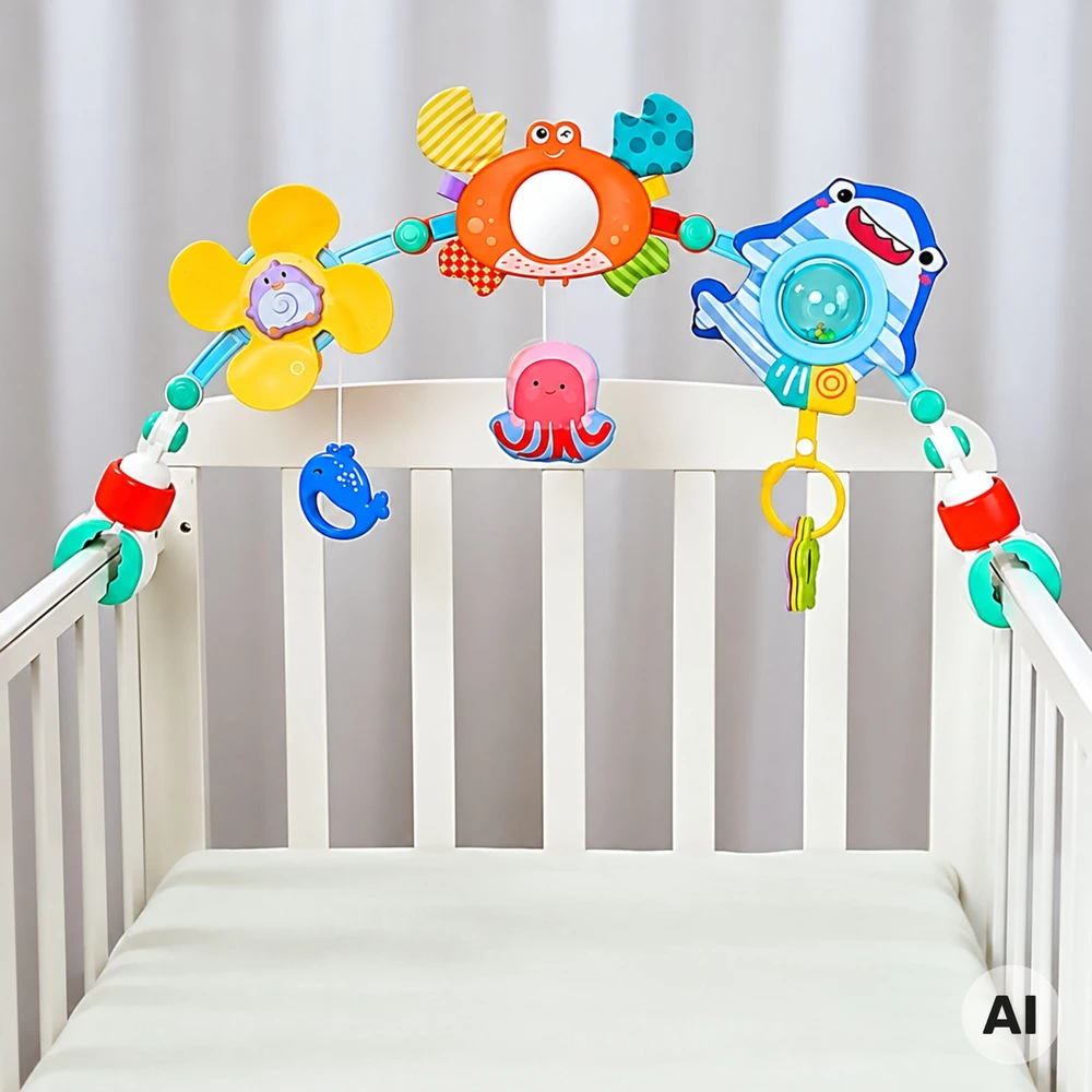 Woopie Baby WOOPIE Žaislas su Lanku - Universali Pakaba su Jūriniais Žaislais