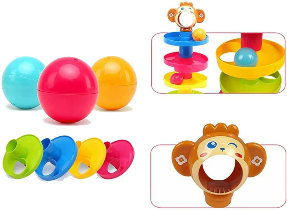 Kūdikių spiralinis kamuoliukų bokštas WOOPIE BABY