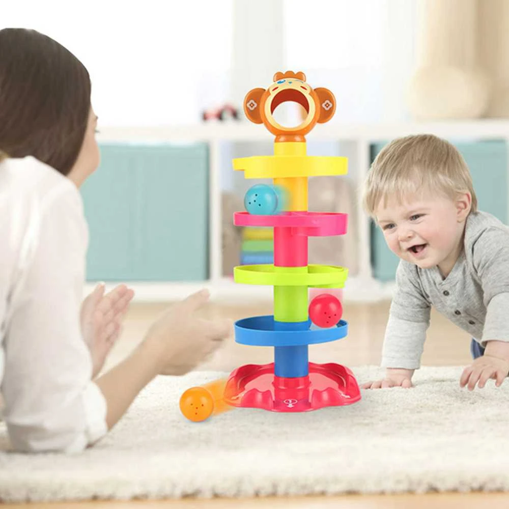 Kūdikių spiralinis kamuoliukų bokštas WOOPIE BABY