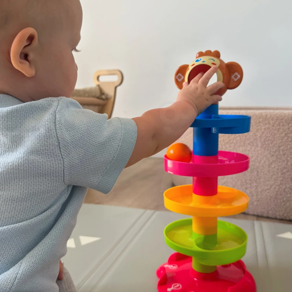 Kūdikių spiralinis kamuoliukų bokštas WOOPIE BABY