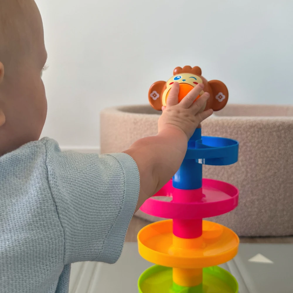 Kūdikių spiralinis kamuoliukų bokštas WOOPIE BABY