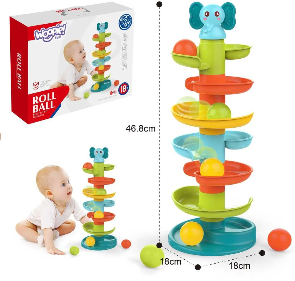 WOOPIE Kulodromas Spiralė su 3 Kamuoliukais