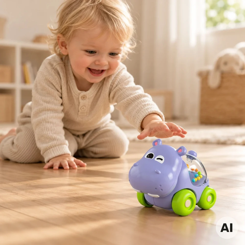 WOOPIE BABY Barškutis automobilis begemotas