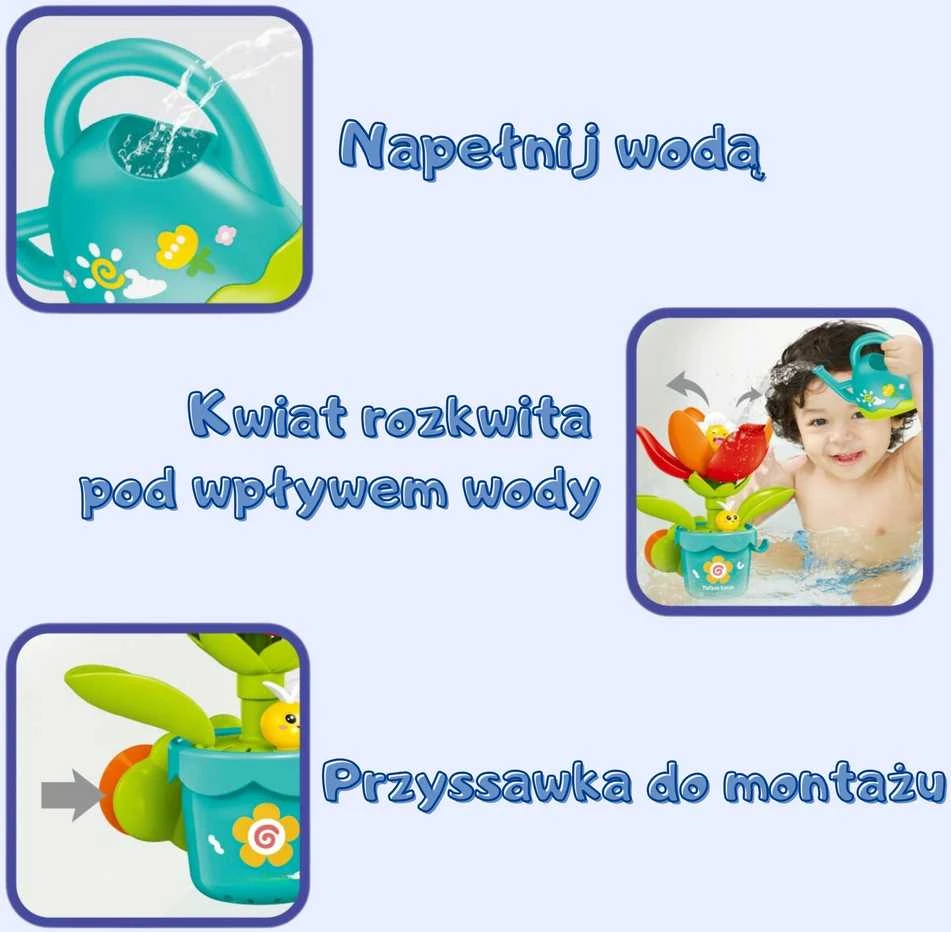 Vandens žaislas WOOPIE BABY žydintis gėlytės vazonėlis su laistytuvu
