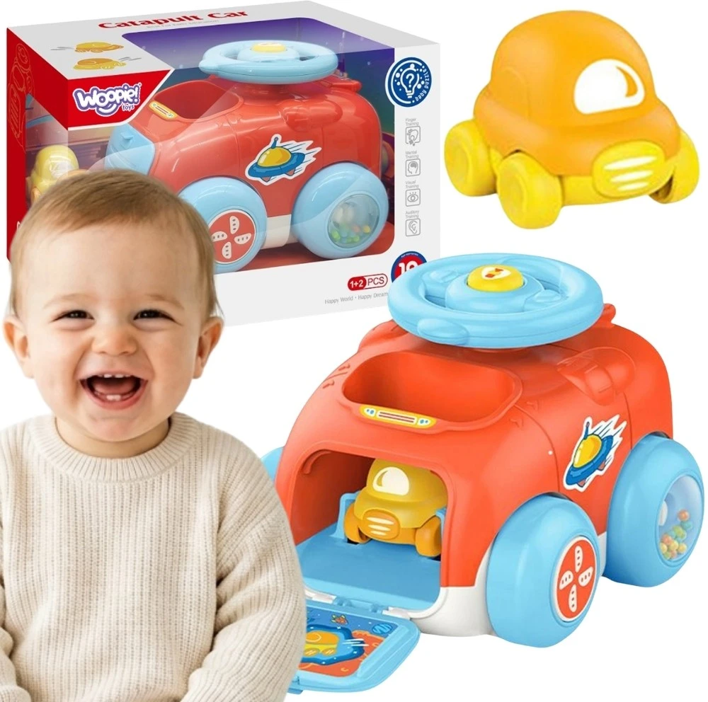 Woopie Baby WOOPIE Žaislas Automobilių Katapultas su Dviem Automobiliais