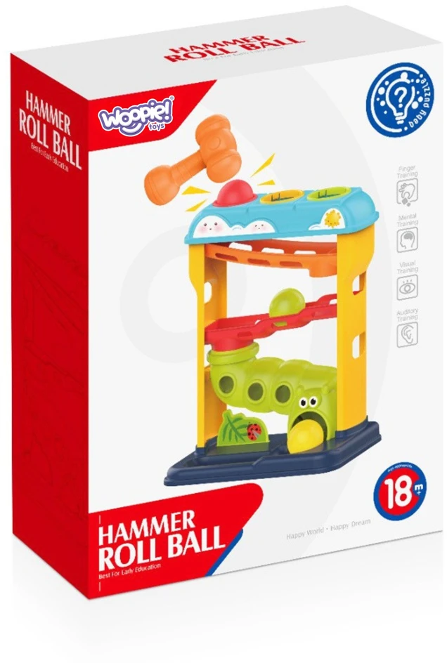 WOOPIE BABY Educational Ball Track with Hammer Pop-Up Punch