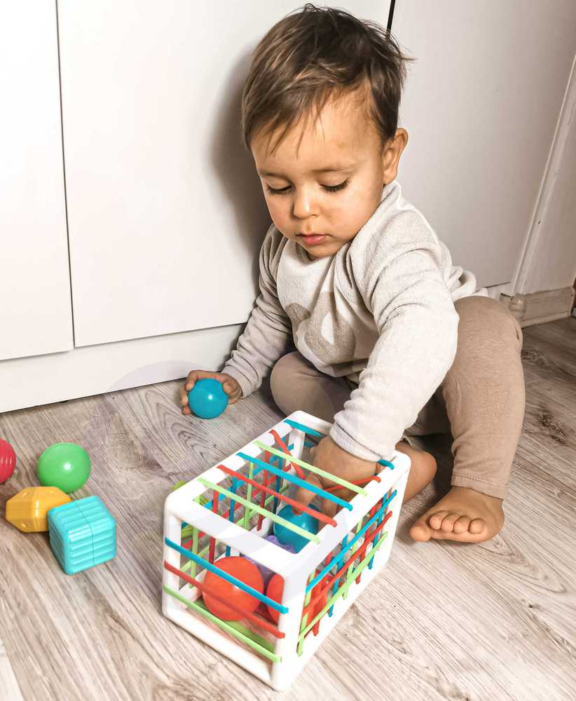 Woopie Baby WOOPIE Edukacinis Kubas Senso 13 Elementų Spalvingi Konstruktoriai