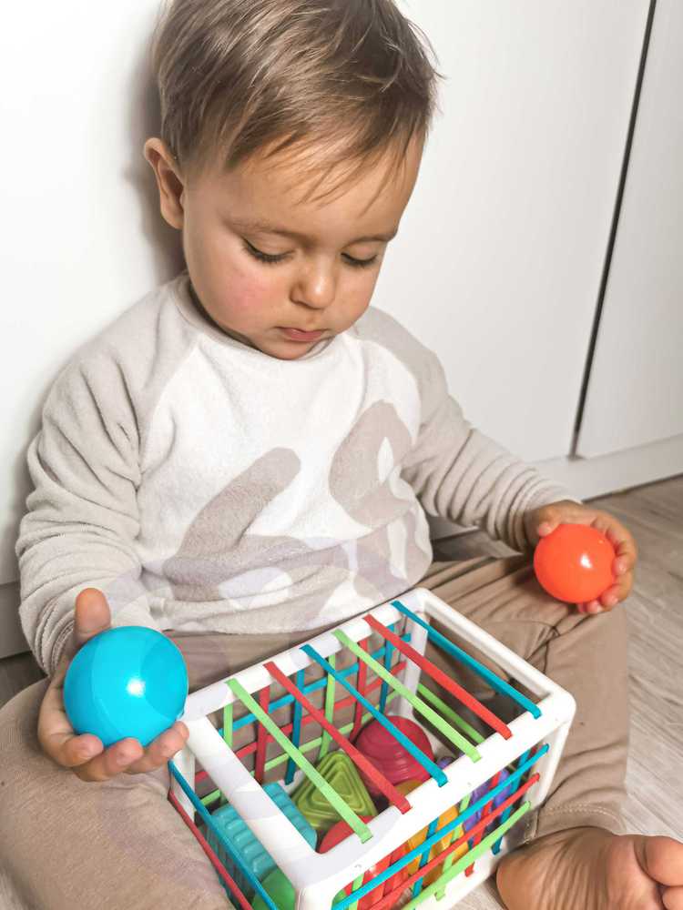 Woopie Baby WOOPIE Edukacinis Kubas Senso 13 Elementų Spalvingi Konstruktoriai