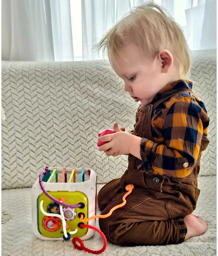 Woopie Baby WOOPIE 44312 Lankstus sensorinių kubų rūšiavimo įrenginys 7 vnt.