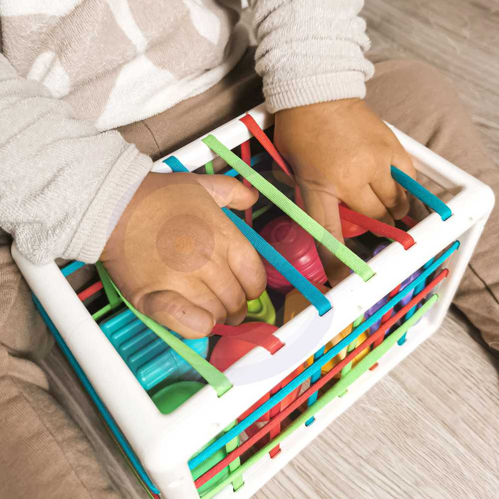 Woopie Baby WOOPIE Edukacinis Kubas Senso 13 Elementų Spalvingi Konstruktoriai