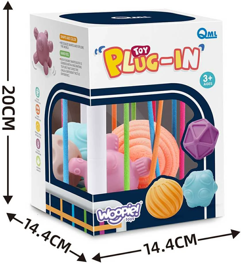 WOOPIE Elastinga Jutiklinė Kubo Sorteris Vaikams 5 el.