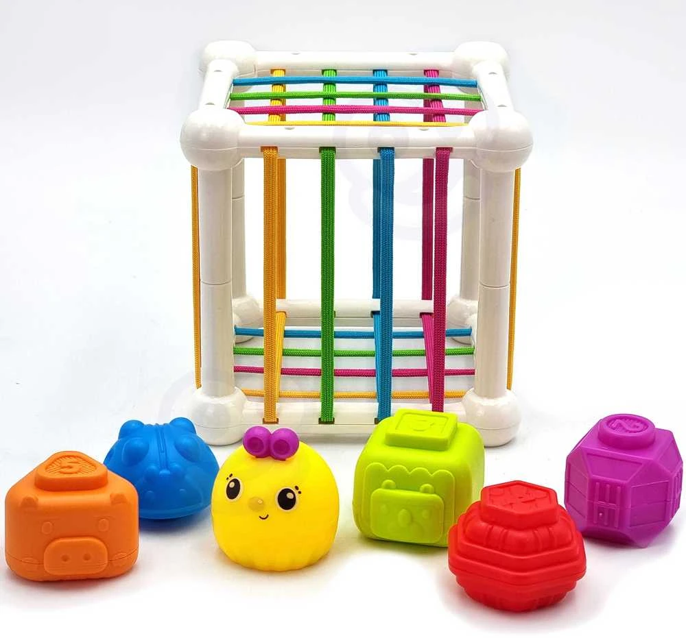 Woopie Baby WOOPIE 44312 Lankstus sensorinių kubų rūšiavimo įrenginys 7 vnt.