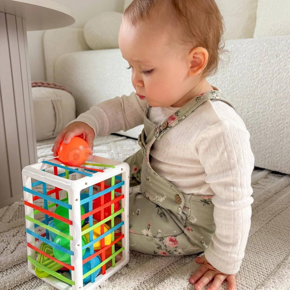 Woopie Baby WOOPIE Edukacinis Kubas Senso 13 Elementų Spalvingi Konstruktoriai