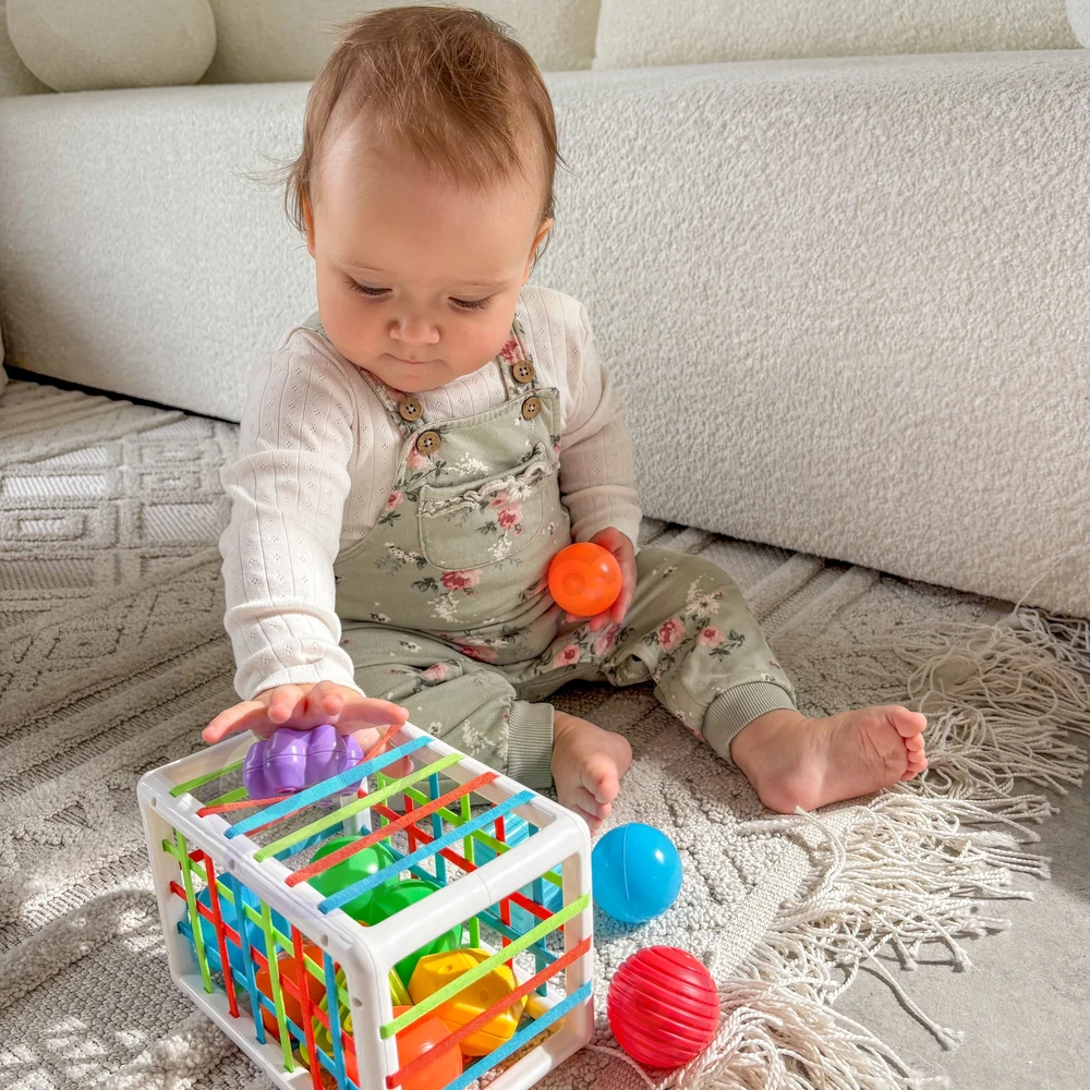 Woopie Baby WOOPIE Edukacinis Kubas Senso 13 Elementų Spalvingi Konstruktoriai