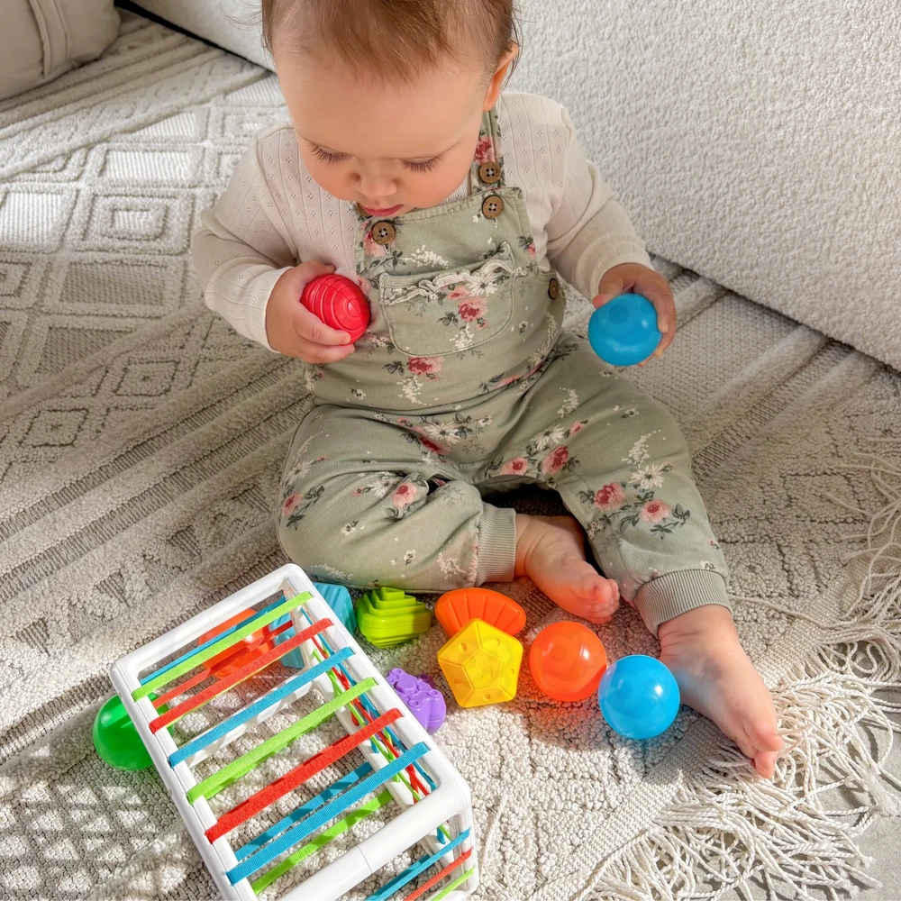 Woopie Baby WOOPIE Edukacinis Kubas Senso 13 Elementų Spalvingi Konstruktoriai