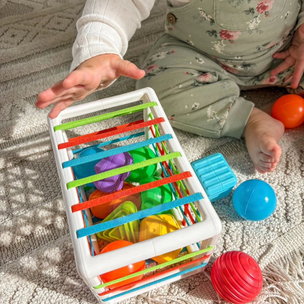 Woopie Baby WOOPIE Edukacinis Kubas Senso 13 Elementų Spalvingi Konstruktoriai