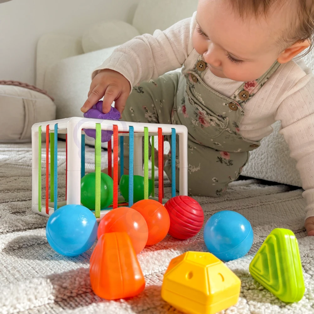 Woopie Baby WOOPIE Edukacinis Kubas Senso 13 Elementų Spalvingi Konstruktoriai