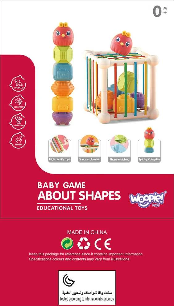 Woopie Baby WOOPIE 44312 Lankstus sensorinių kubų rūšiavimo įrenginys 7 vnt.