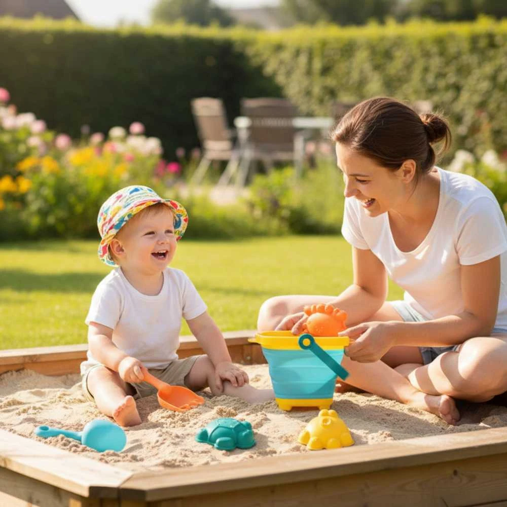 Žaislų rinkinys WOOPIE BABY skirtas žaisti smėlyje, mėlynas