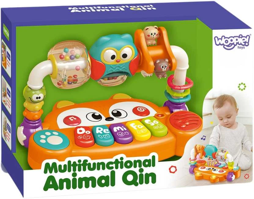 Interaktyvus edukacinis pianinas WOOPIE BABY lapiukas su LED šviesomis