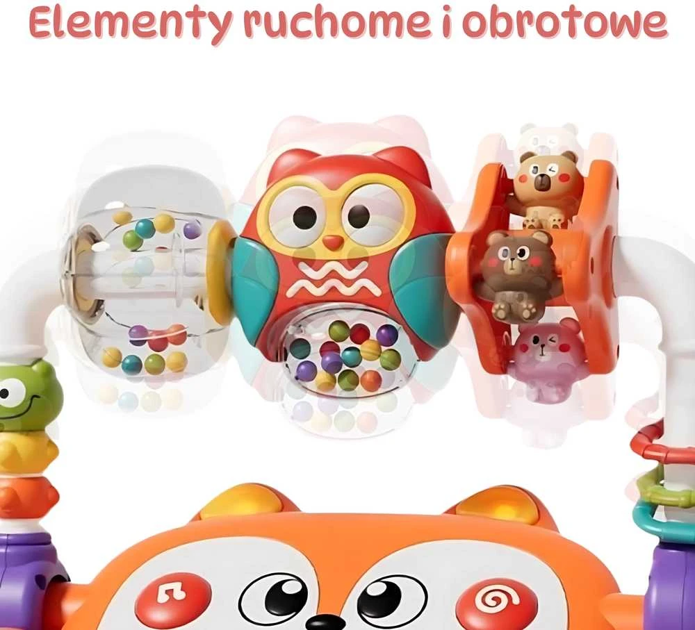 Interaktyvus edukacinis pianinas WOOPIE BABY lapiukas su LED šviesomis