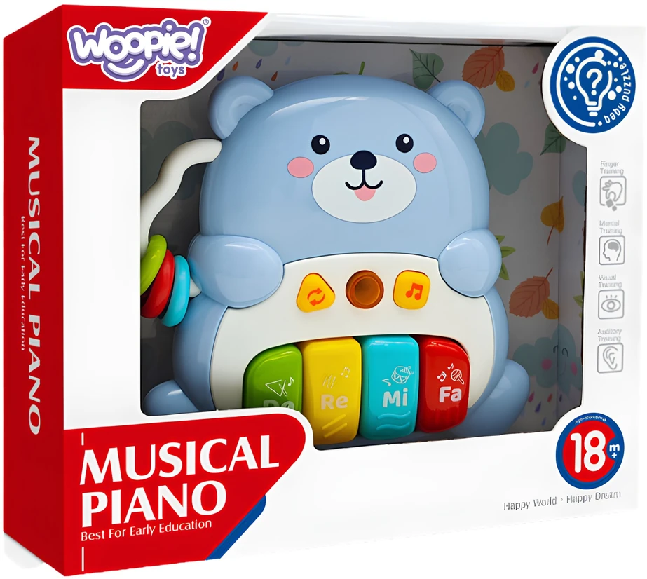 WOOPIE BABY interaktyvus pianinas muzikinis meškiukas