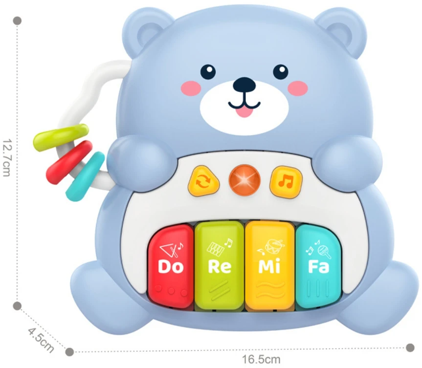WOOPIE BABY interaktyvus pianinas muzikinis meškiukas