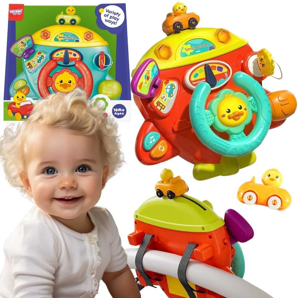 Woopie Baby Interaktyvus lėktuvas su vairu WOOPIE kūdikiams