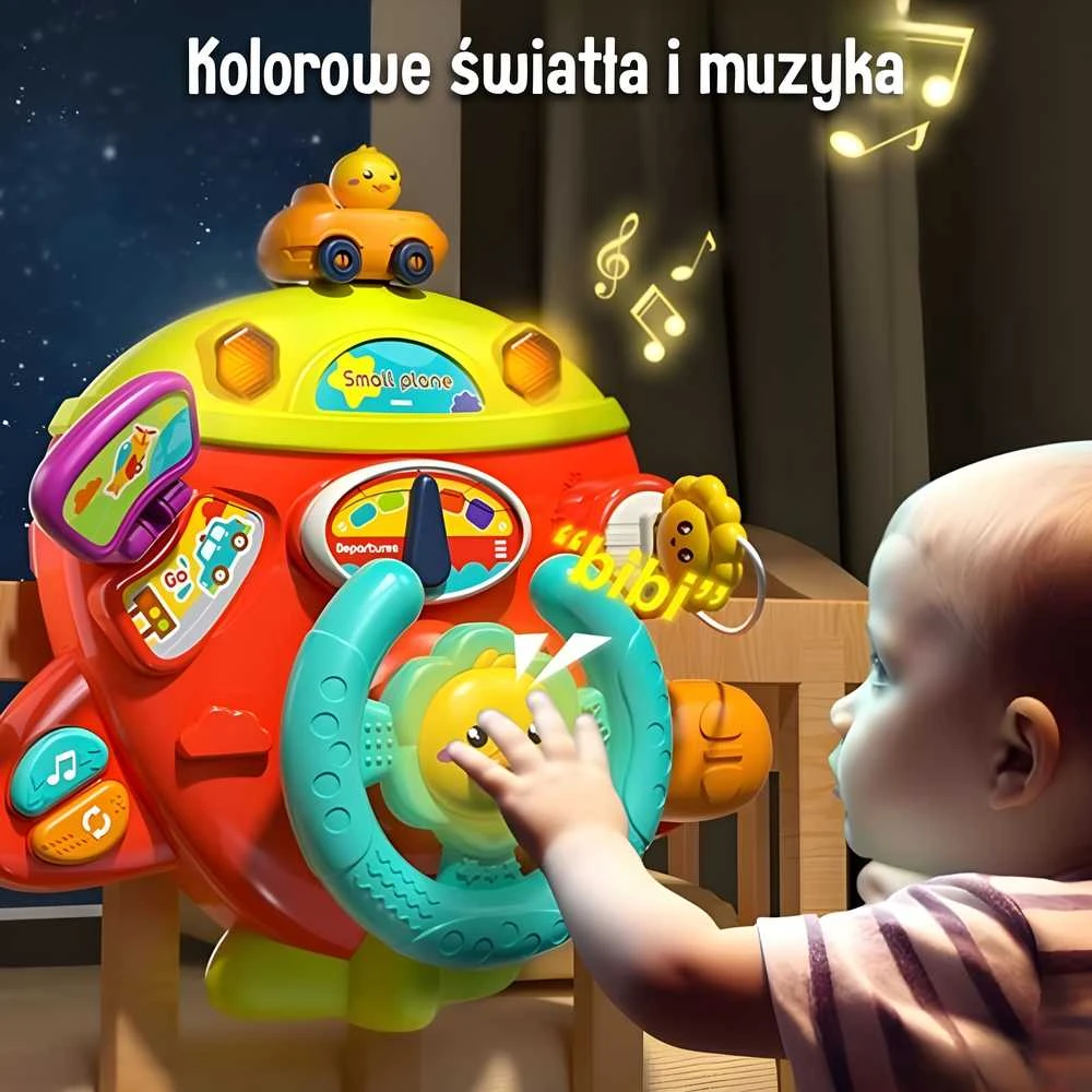 Woopie Baby Interaktyvus lėktuvas su vairu WOOPIE kūdikiams