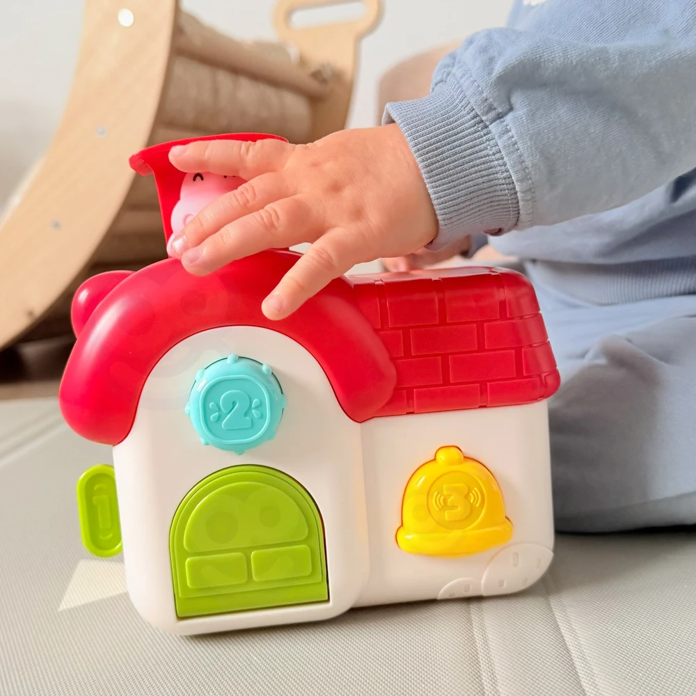 Woopie Baby WOOPIE interaktyvus iššokantis gyvūnų namelis