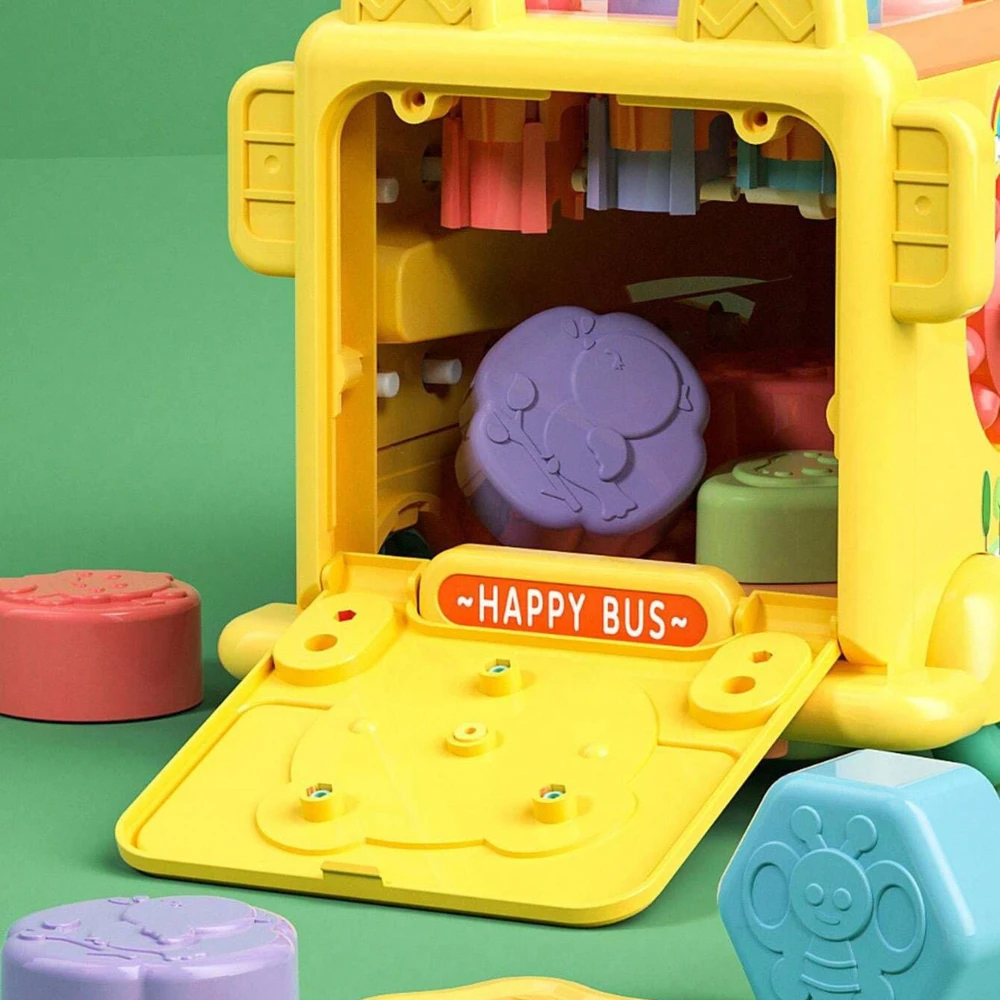 Woopie Baby WOOPIE Interaktyvus Edukacinis Autobusėlis 6w1 Młoteczek Cymbałki +18m