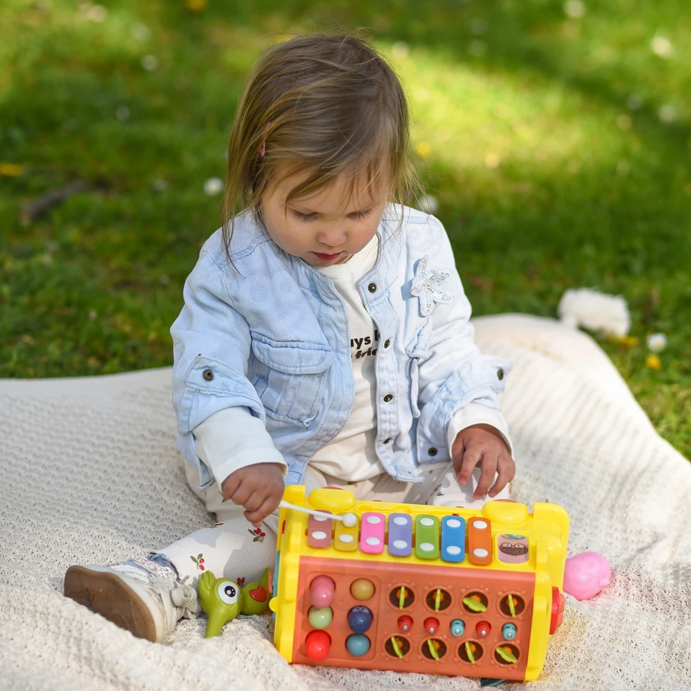 Woopie Baby WOOPIE Interaktyvus Edukacinis Autobusėlis 6w1 Młoteczek Cymbałki +18m