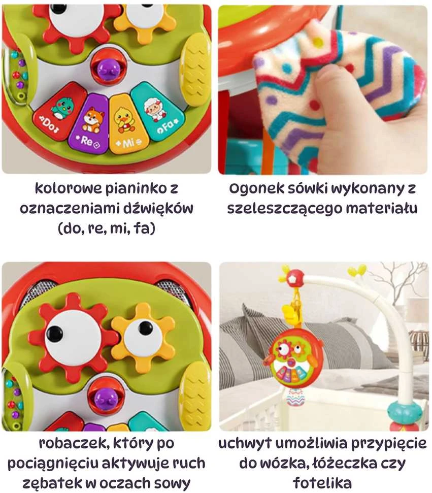 WOOPIE BABY interaktyvi pelėda pianinas