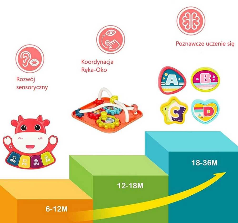 Woopie Baby WOOPIE 51565 Montessori edukacinis sensorinis kubas