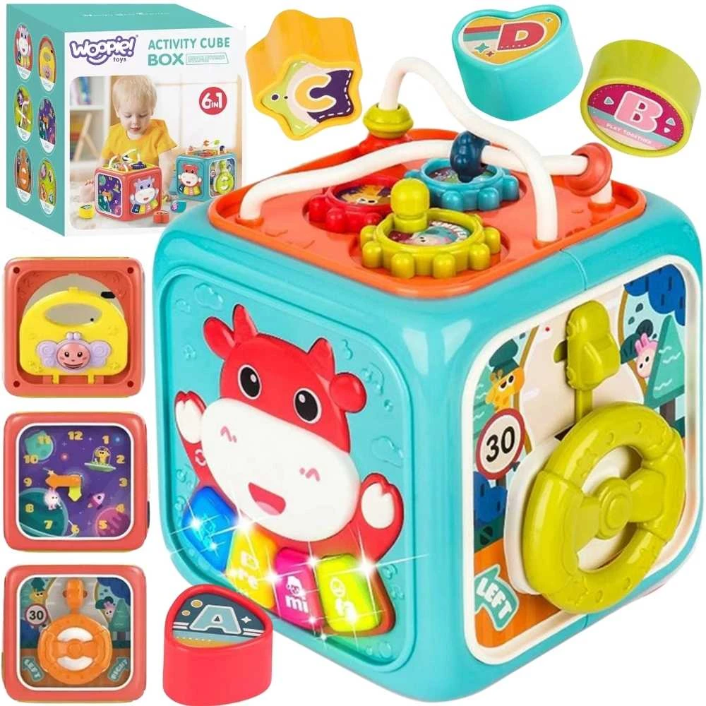 Woopie Baby WOOPIE 51565 Montessori edukacinis sensorinis kubas