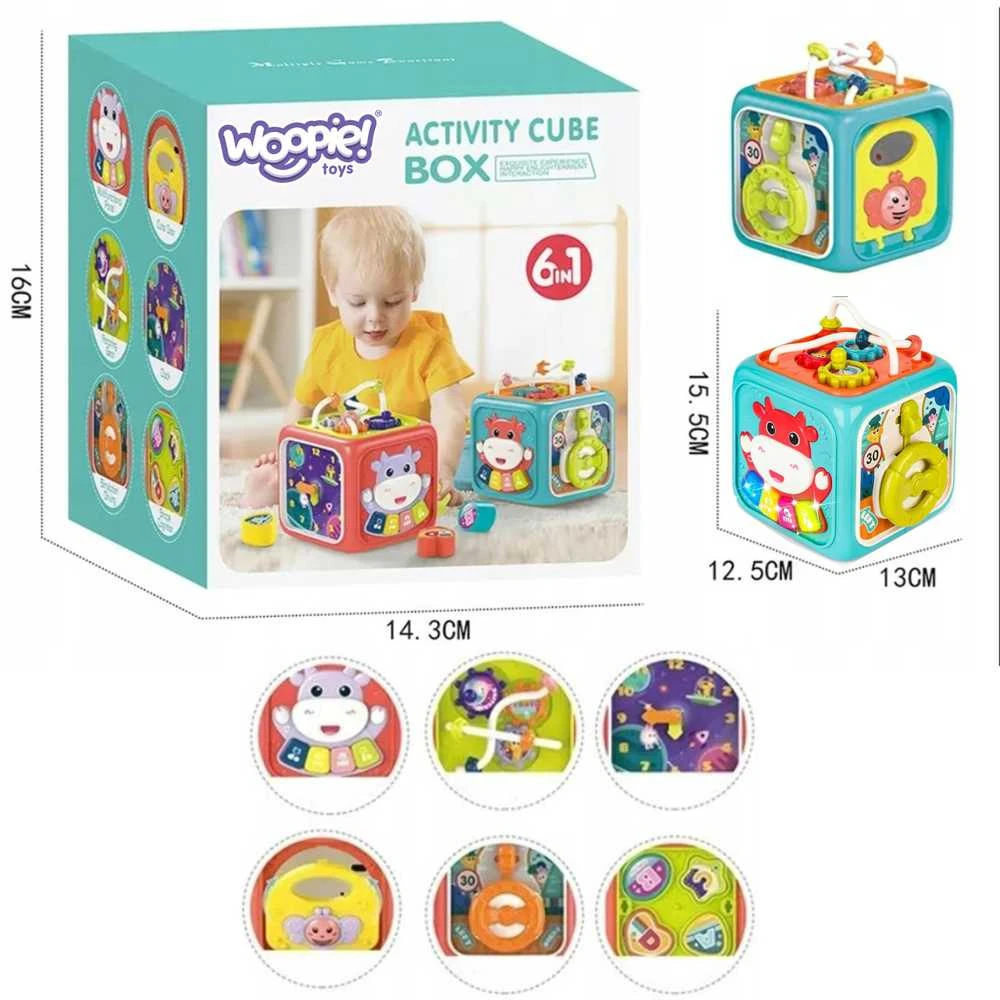 Woopie Baby WOOPIE 51565 Montessori edukacinis sensorinis kubas