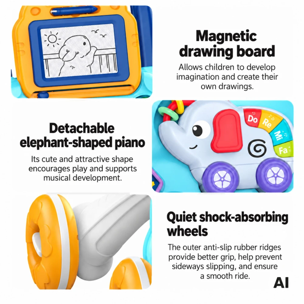 WOOPIE BABY Interactive Musical Walker + Scrapbook