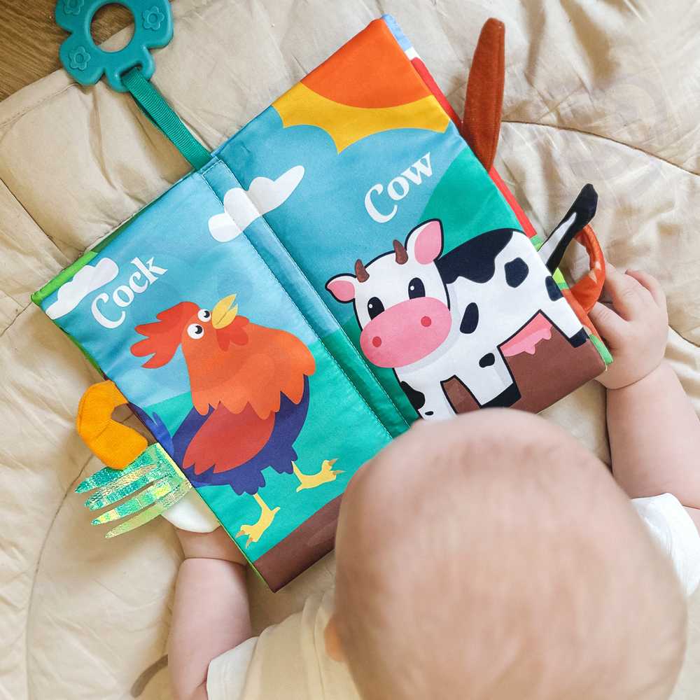 Woopie Baby WOOPIE Knyga apie gyvūnų uodegas, medžiaginė