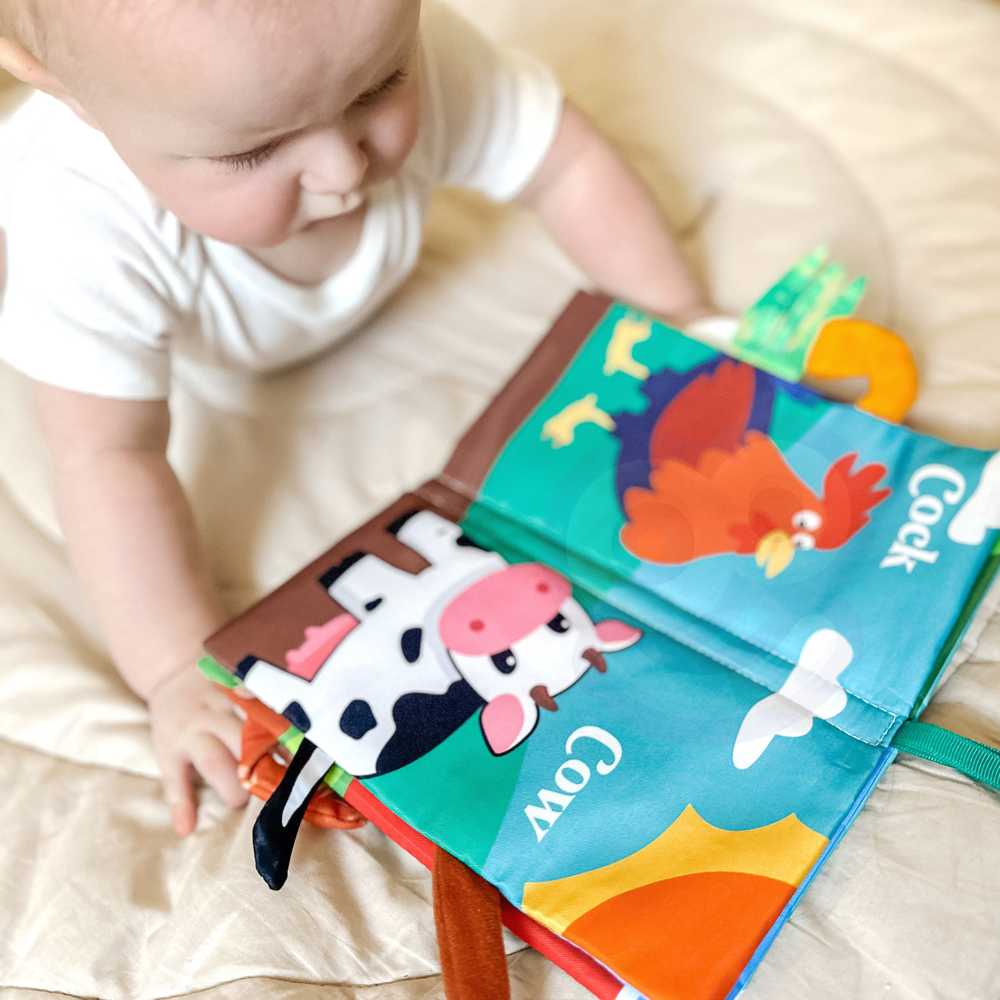Woopie Baby WOOPIE Knyga apie gyvūnų uodegas, medžiaginė