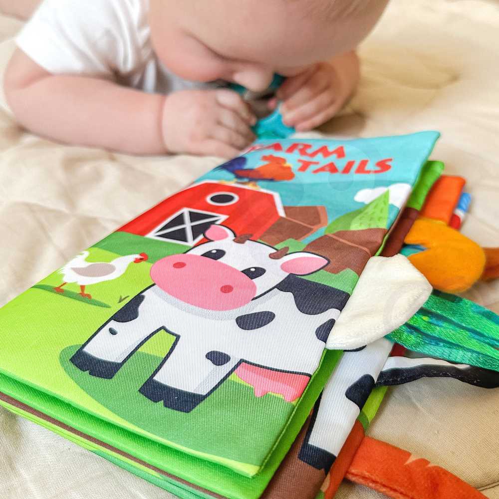 Woopie Baby WOOPIE Knyga apie gyvūnų uodegas, medžiaginė