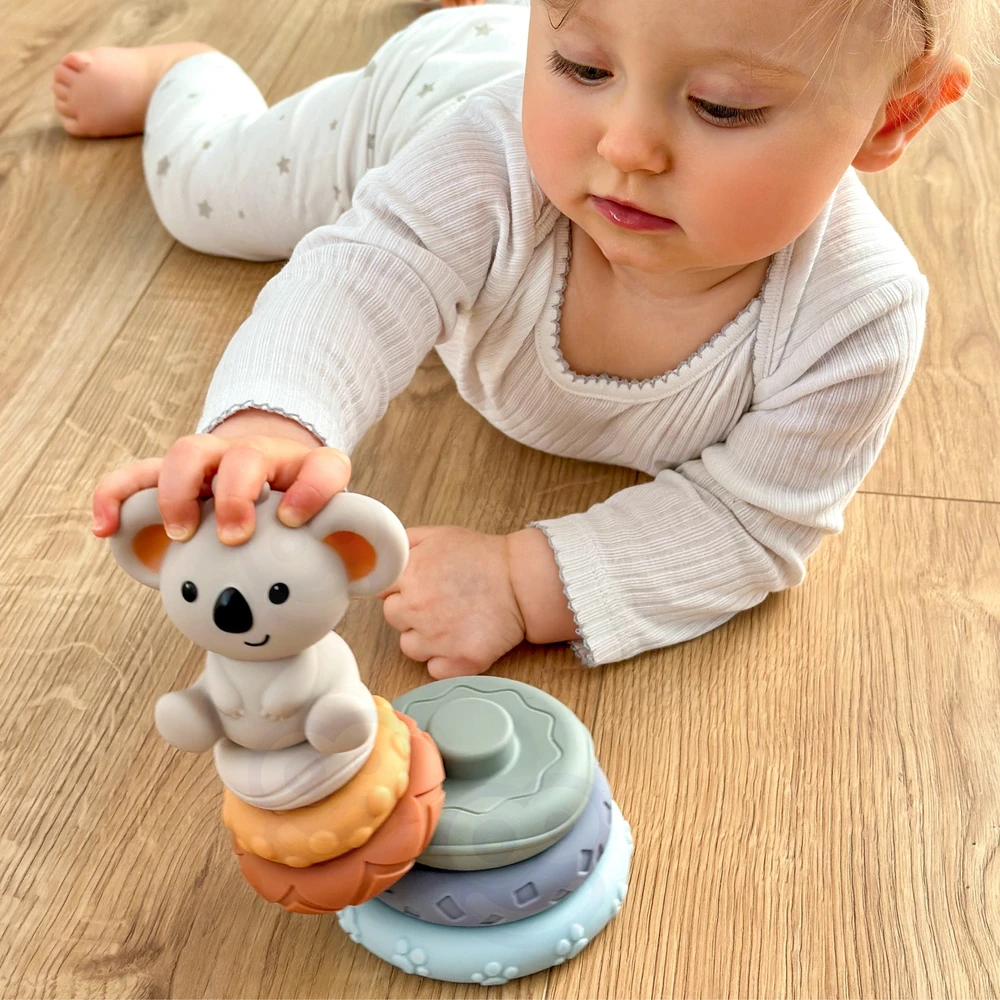 Woopie Baby Minkšta edukacinė 2in1 koalos piramidė kūdikiams