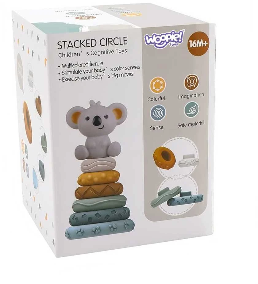 Woopie Baby Minkšta edukacinė 2in1 koalos piramidė kūdikiams