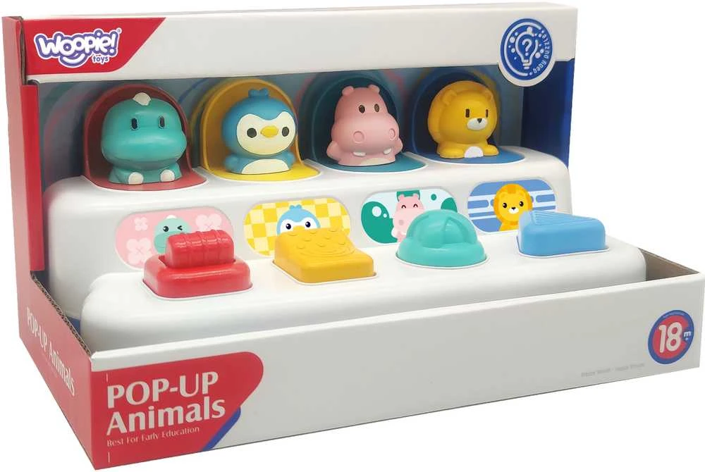 Woopie Baby Woopie edukaciniai žaisliniai pop-up gyvūnai