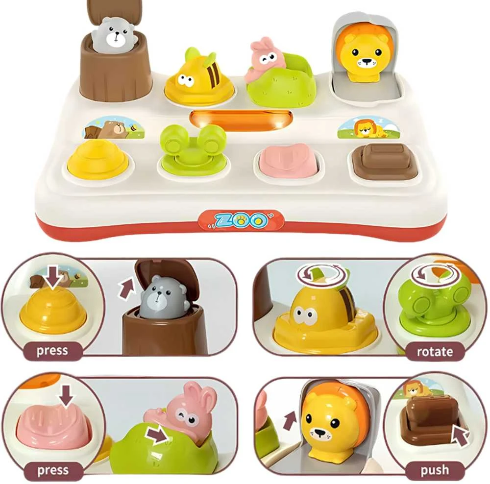 Woopie Baby WOOPIE Edukacinė Žaislas Pop Up Gyvūnai