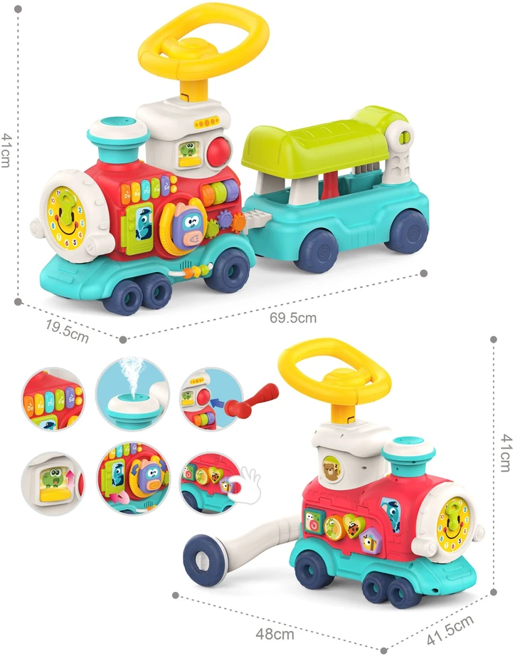 WOOPIE BABY traukinukas stumdukas važiuojantis 2 in 1