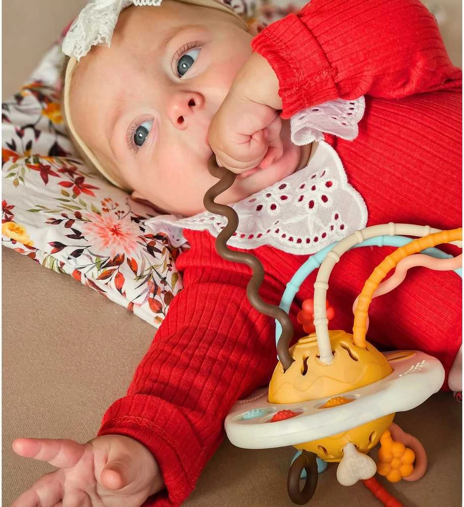 WOOPIE BABY Montessori Sensory Toy Teether Rattle Multifunctional UFO